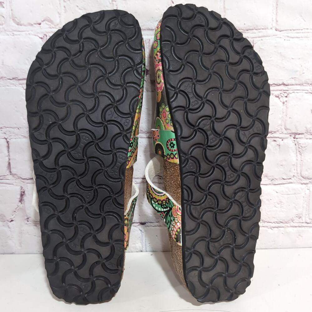 Birki's By Birkenstock Size 8 Paisley Slip On Clogs Mary Jane Flower Flor Lined - Picture 5 of 10